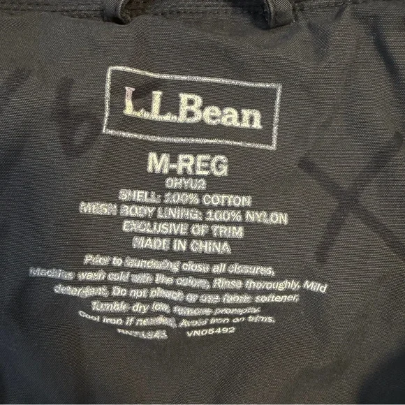 L.L. Bean Jacket Mens Green Field Coat Military Style Tactical Utility Medium - Picture 3 of 6